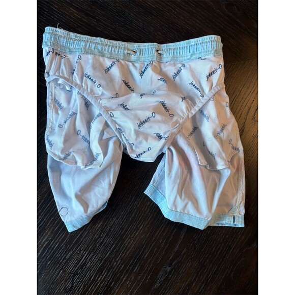 johnnie-O Boys Board Shorts Swim Trunks Blue Crawfish Lobster Print 14 - Picture 7 of 8